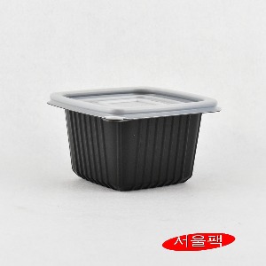 사각밥용기  검정국용기 105사각-대 500세트엔터팩